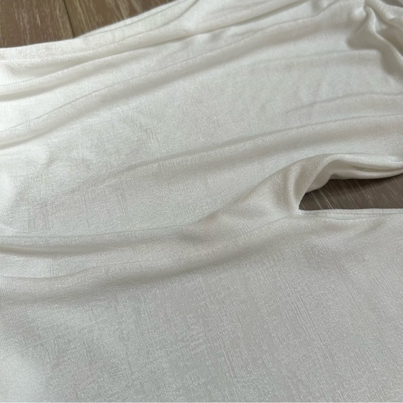 Altar'd State Brooke White One-Shoulder Balloon Sleeve Mini Dress NYE Dress S - Picture 7 of 16